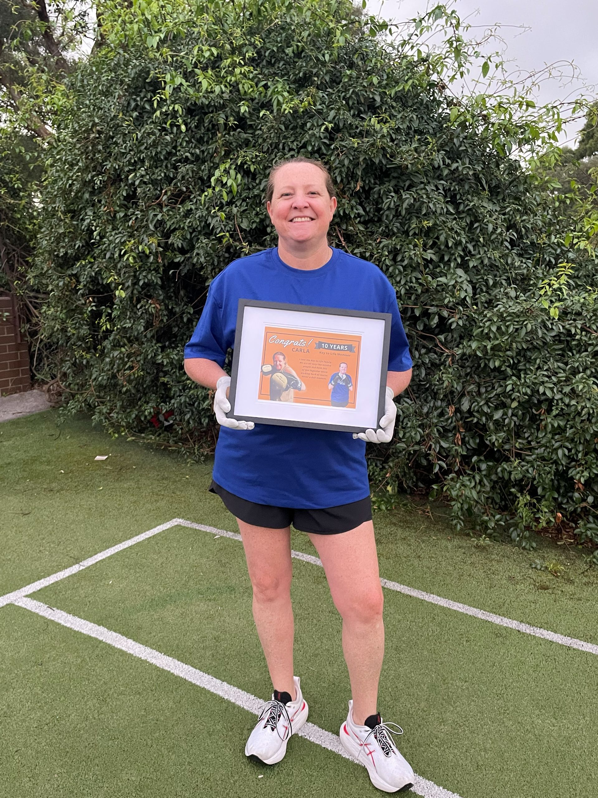 Carla Kalms our April Member of the Month and 10 Year plus member.