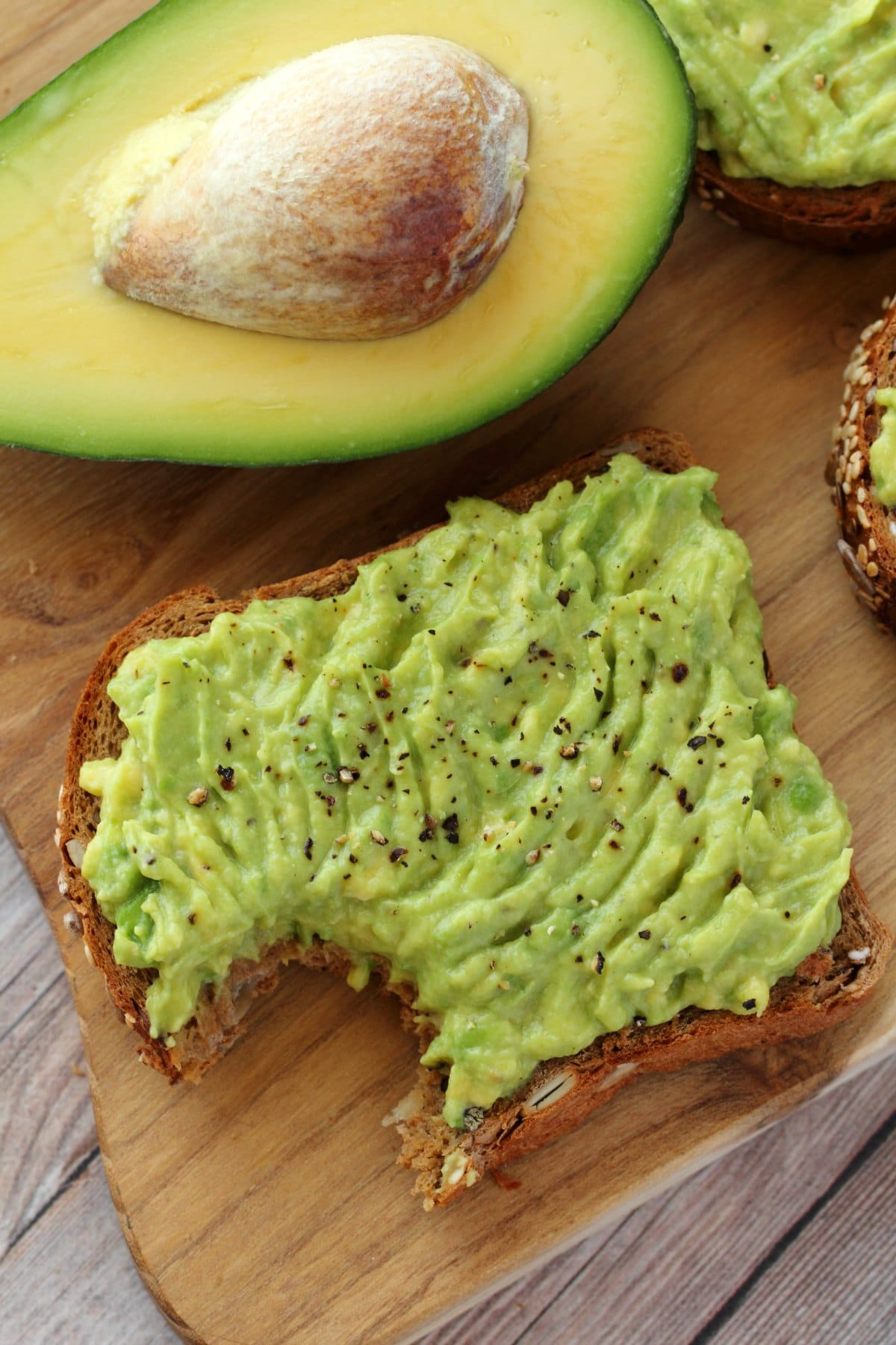 Smashed Avocado on Wholemeal Toast cut in shape of Australia