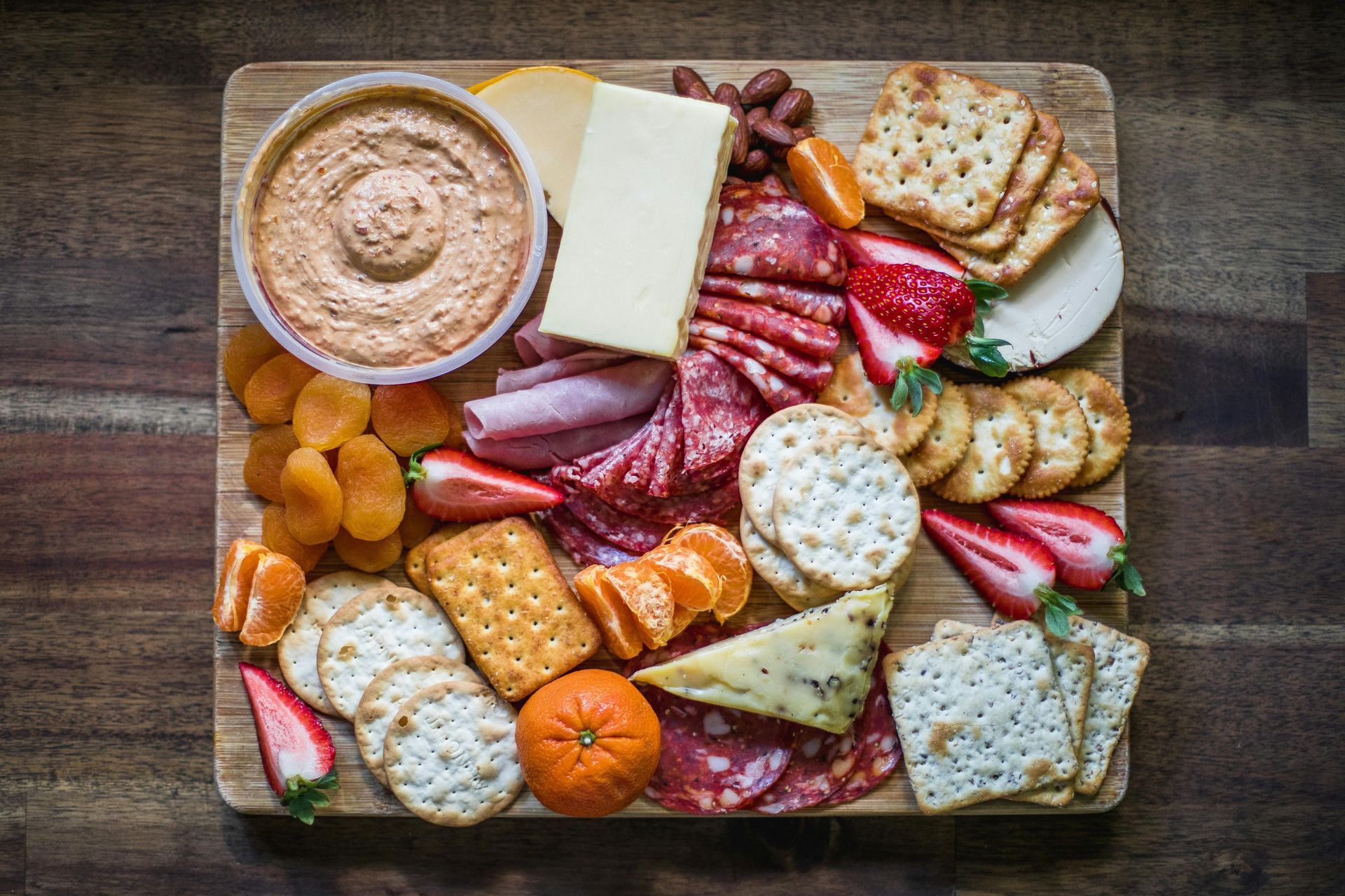Platter of various snacks ready to eat
