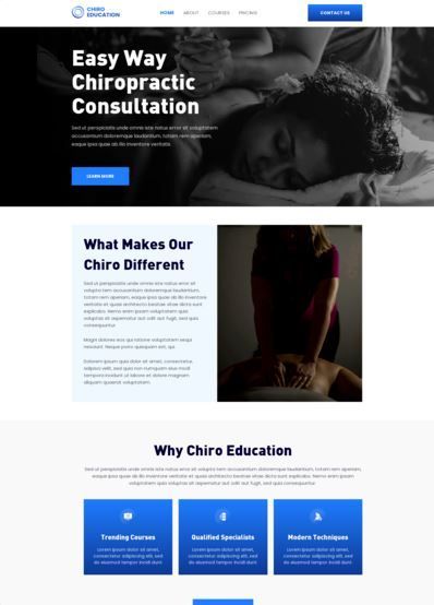 chiropractor website design
