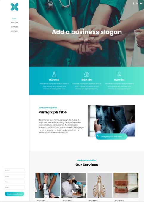 health website design