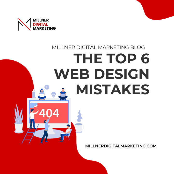 thumbnail photo for a blog post about the top 6 web design mistakes