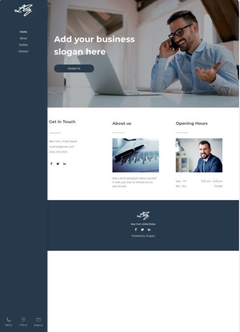 financial website design