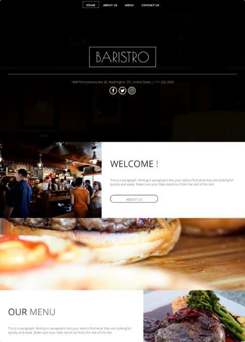 food website design