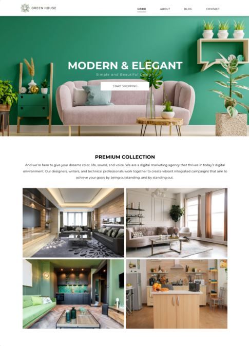home decoration website design