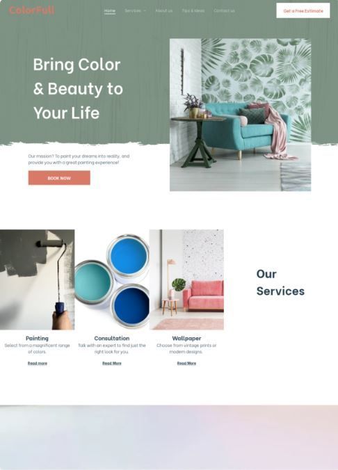 painter website design