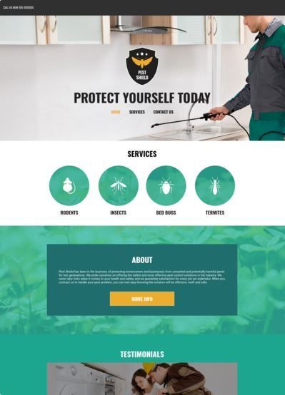 pest control website design