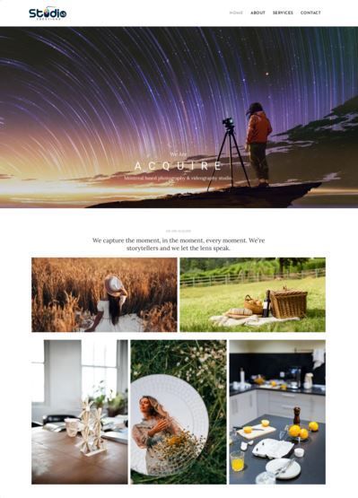 photographer website design