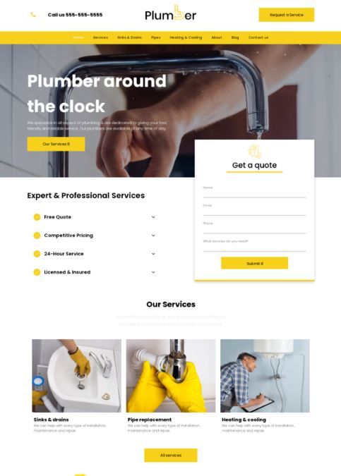 plumber website design