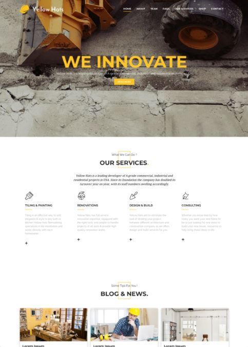 construction website design