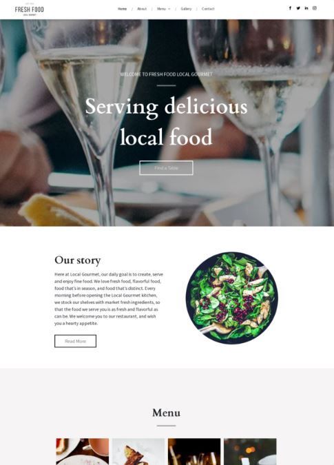 resteraunt website design