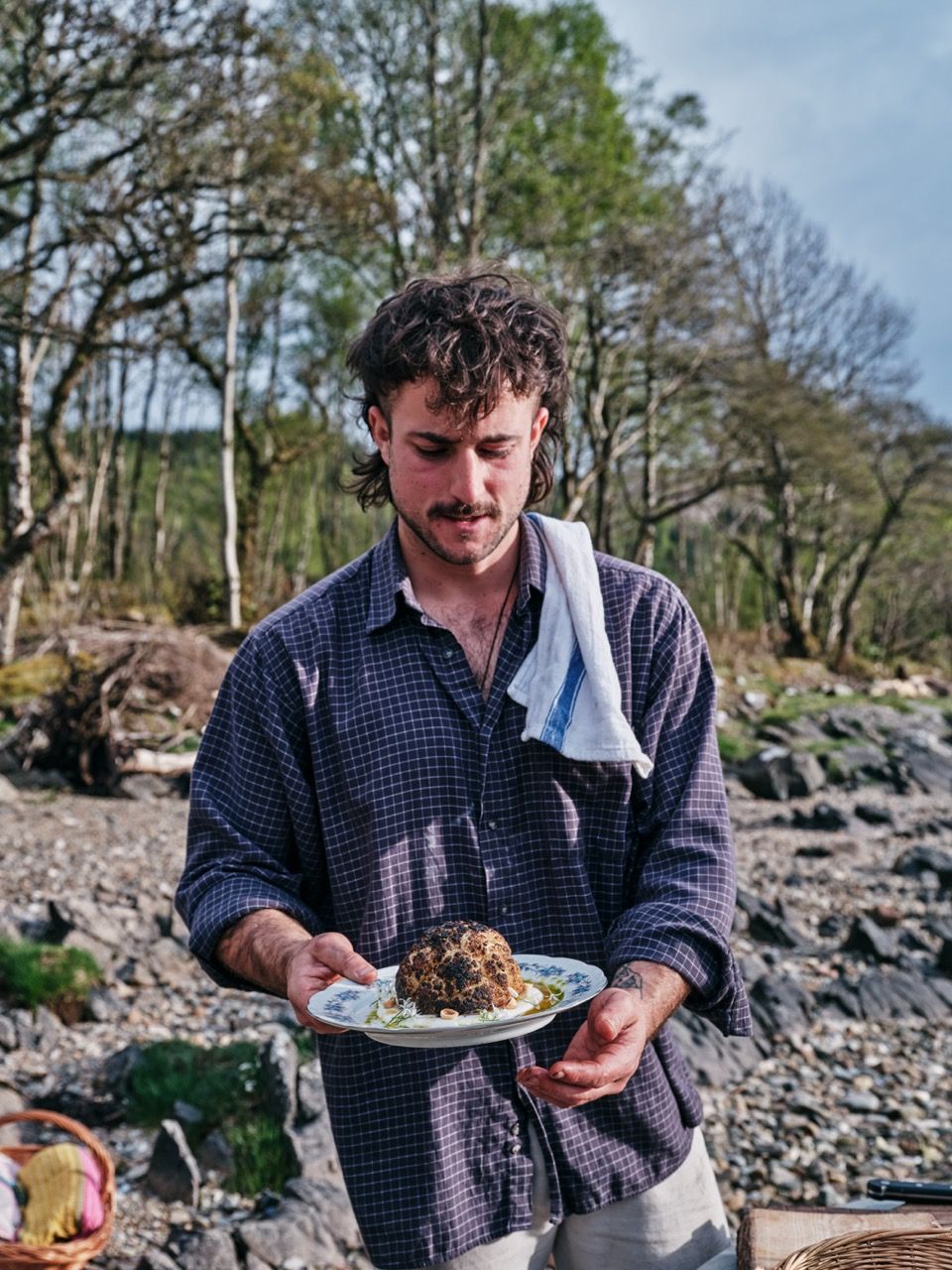 chef william hamer on the shores of loch fyne
