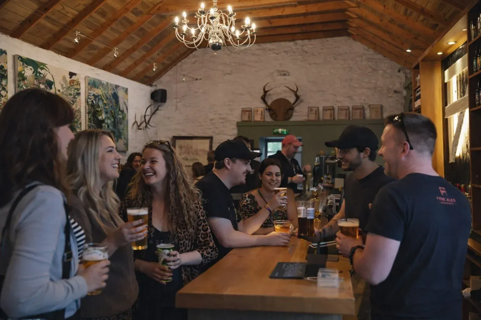 Local craft beer at Fyne Ales brewery, a popular guest activity near Inveraray.