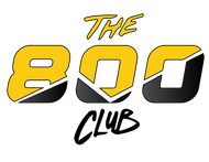 A yellow and black logo for the 800 club