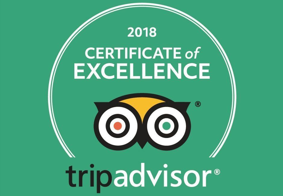 2018 tripadvisor certificate or excellence
