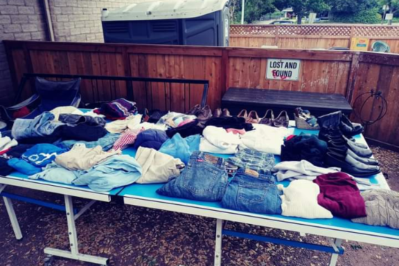 Clothing Donations at camp Compassion