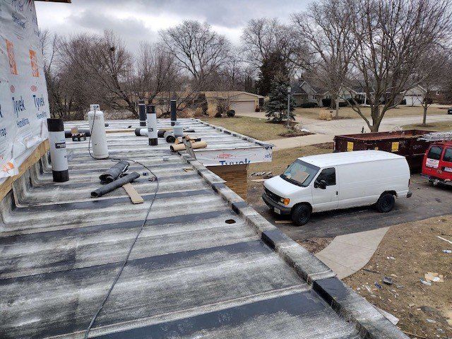 Flat Roof Installation — Markham, IL — Duenas Roofing & Gutters Inc