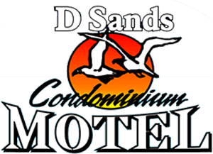 A logo for the d sands condominium motel