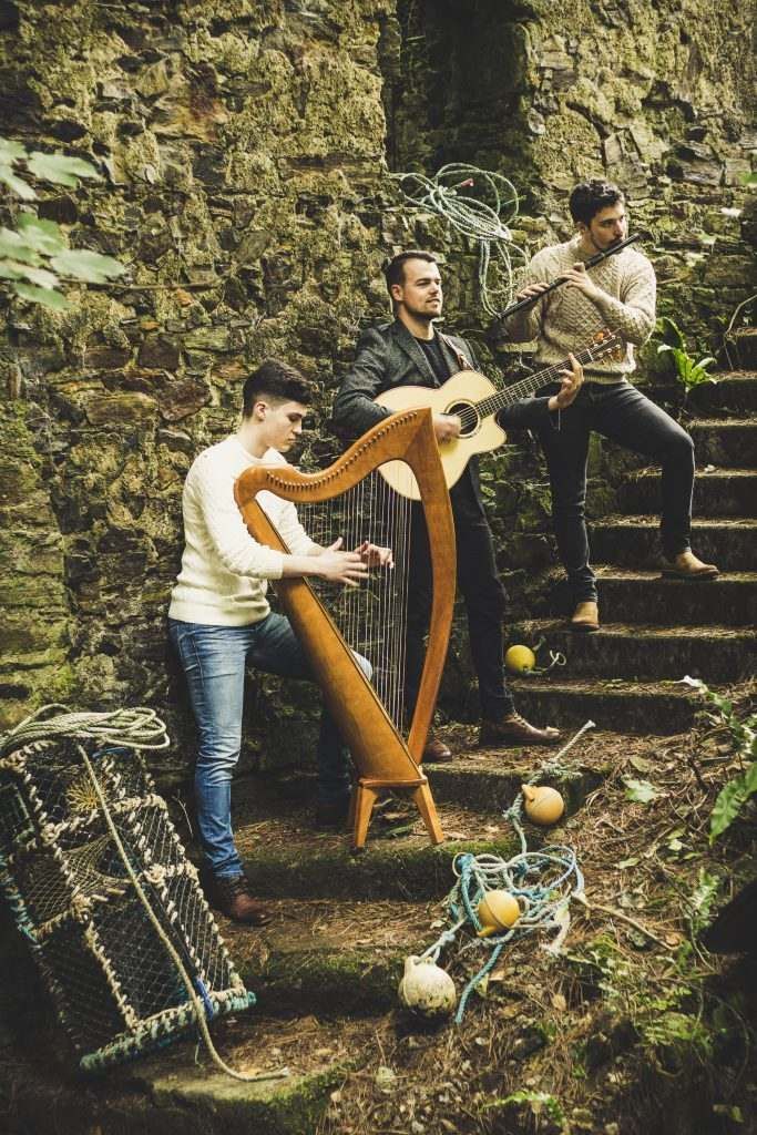 HighTime band members Michael Coult, Ciarán Bolger, and Séamus Ó Flatharta