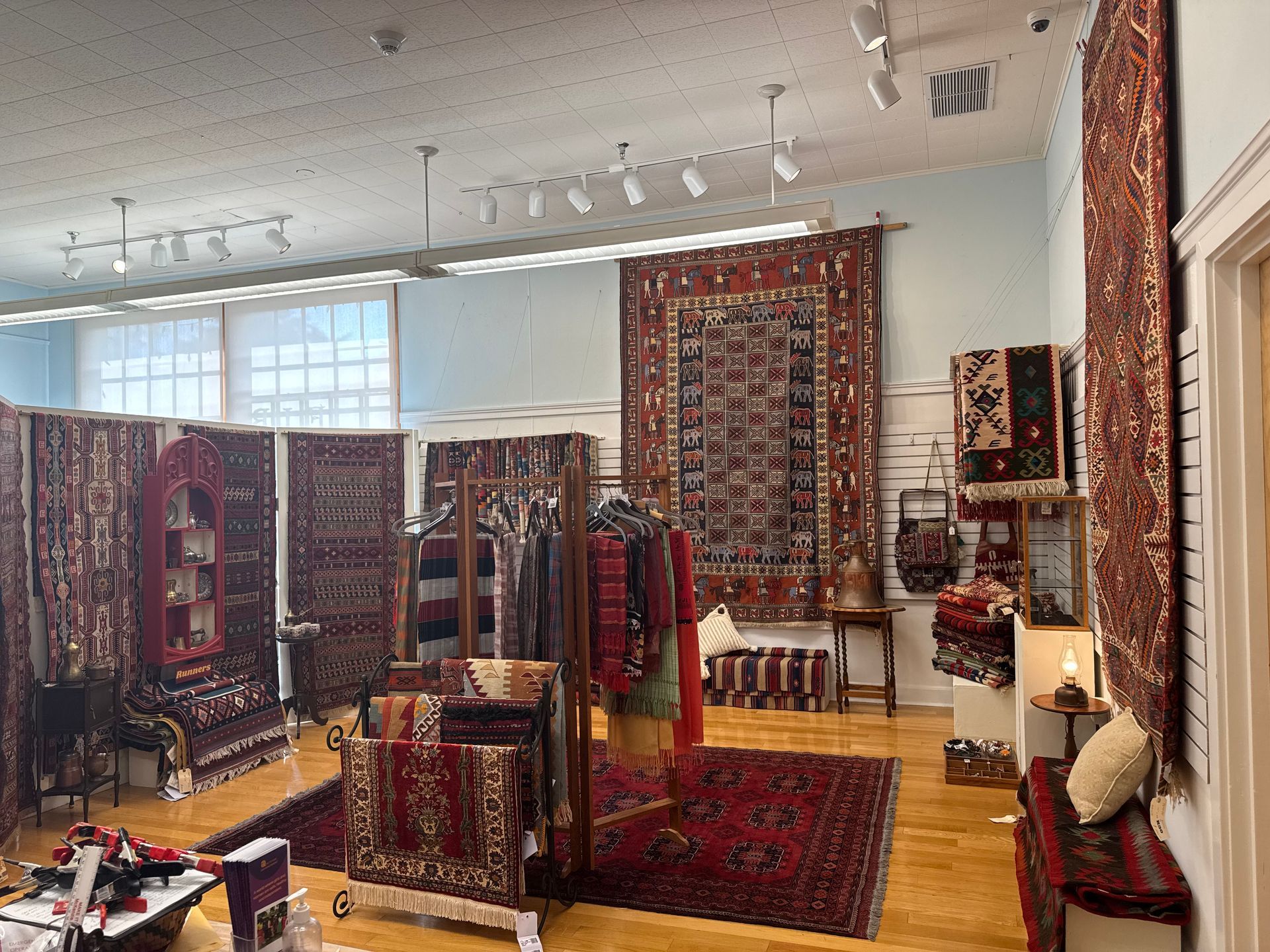 The Fiber Arts Studio Gallery at the Cultural Center, filled with
