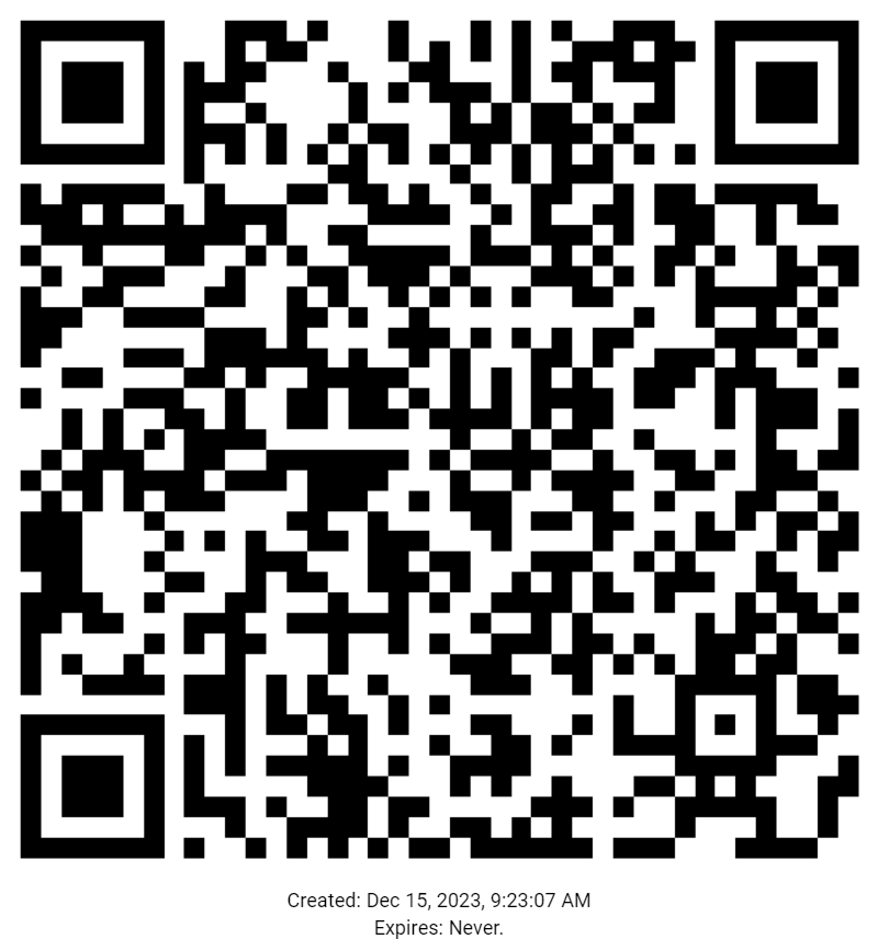 A black and white qr code with a date of december 15 2008