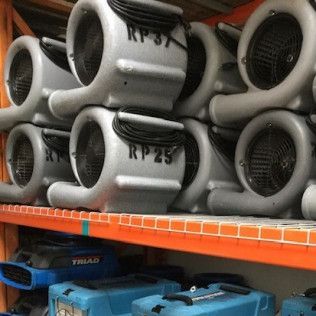 A room in a house that has been damaged by a fire in Huntington Beach.