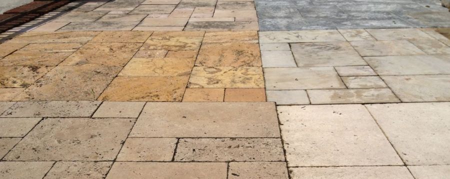Stone tile pavement