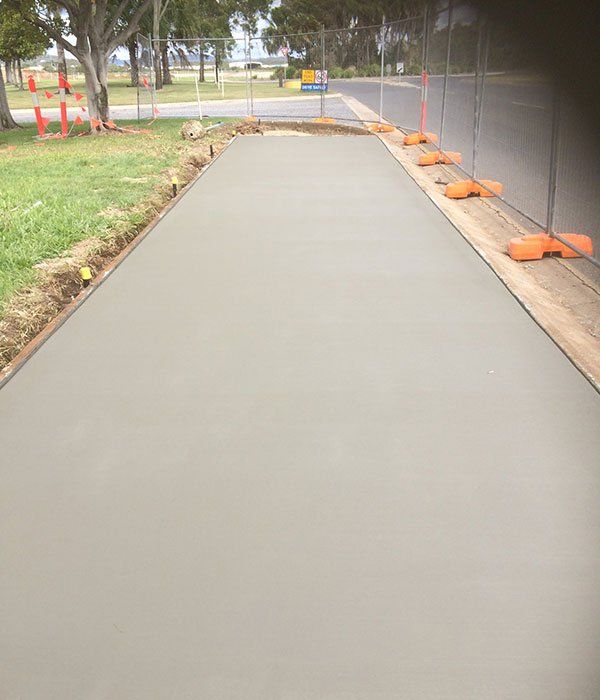 Newly Cemented Pedestrian Lane — Civil Construction in Gladstone Region, QLD
