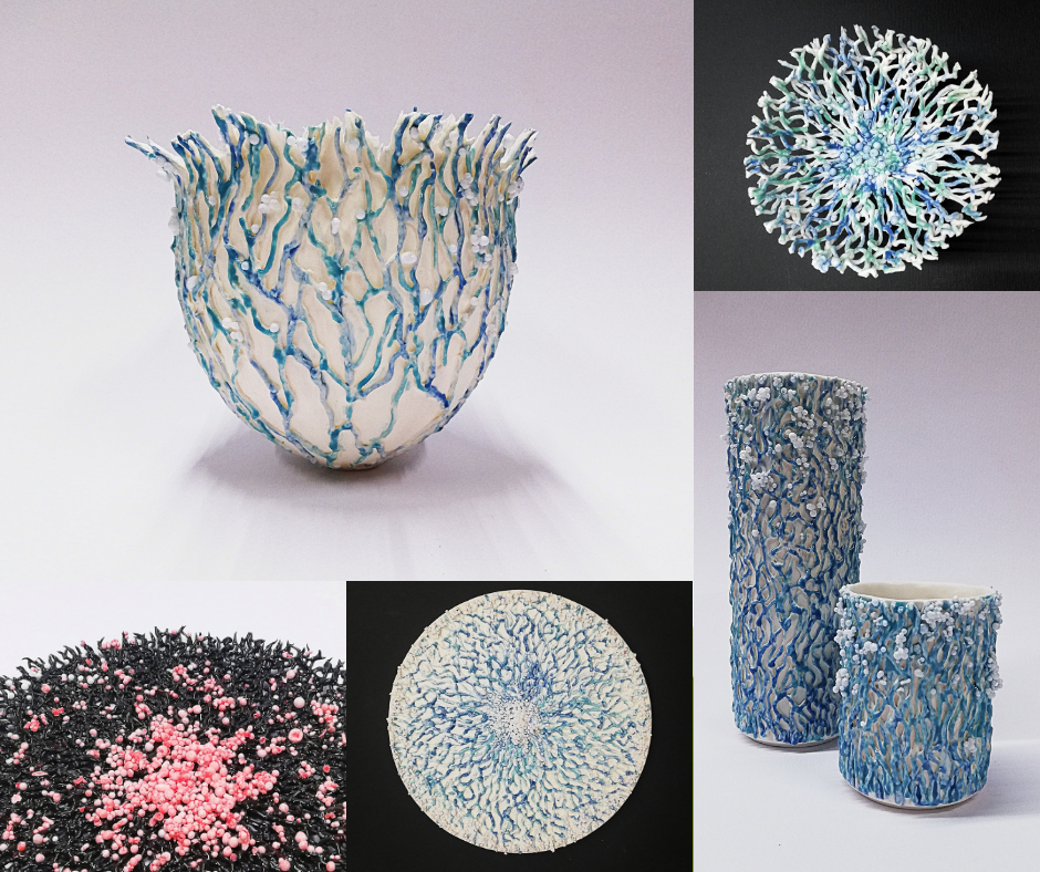 Porcellana, Watercorals, corallo, vasi in porcellana