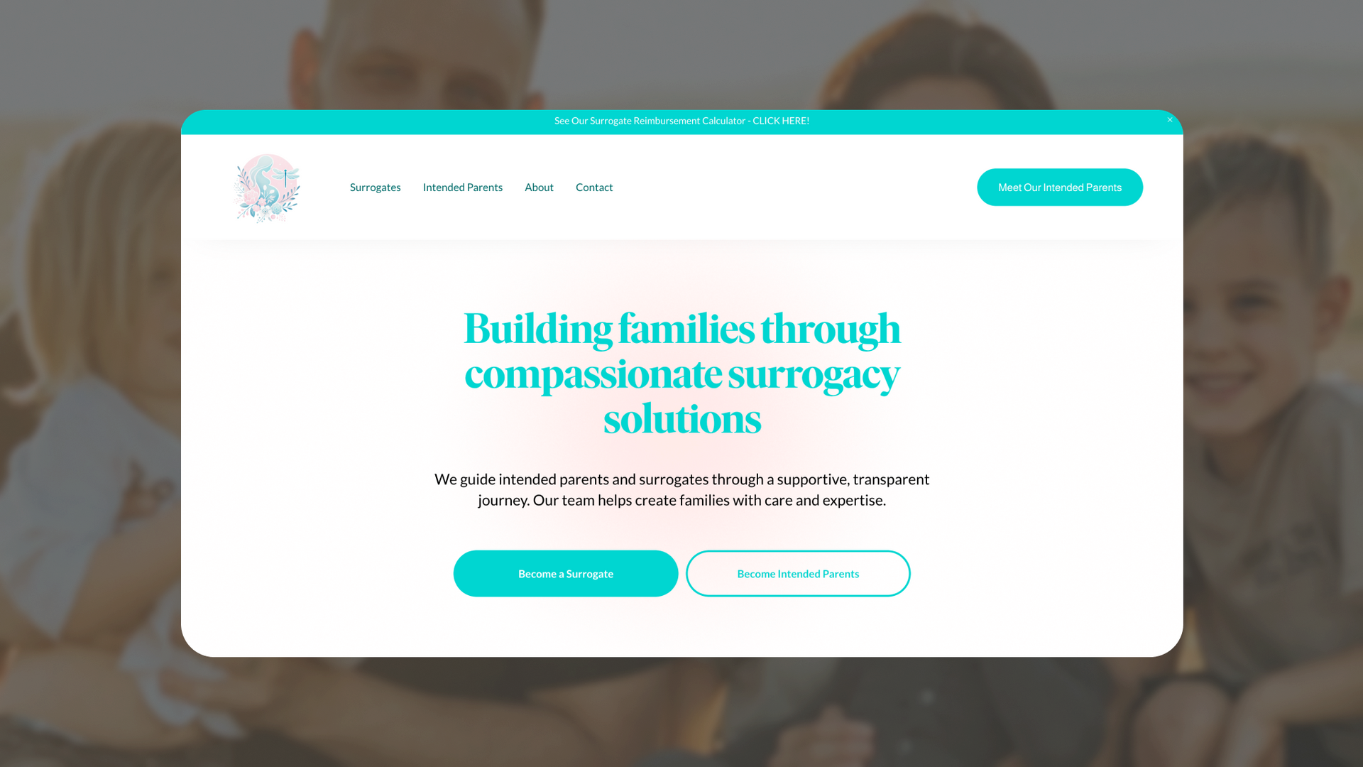 website with hero section