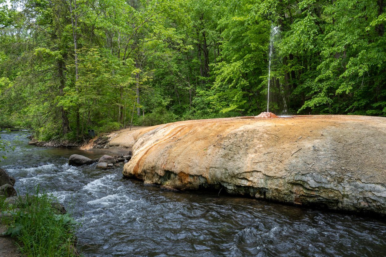 Geyser Island Spouter, Mineral Springs,  Saratoga Spa State Park, Saratoga Springs New York, Saratoga County