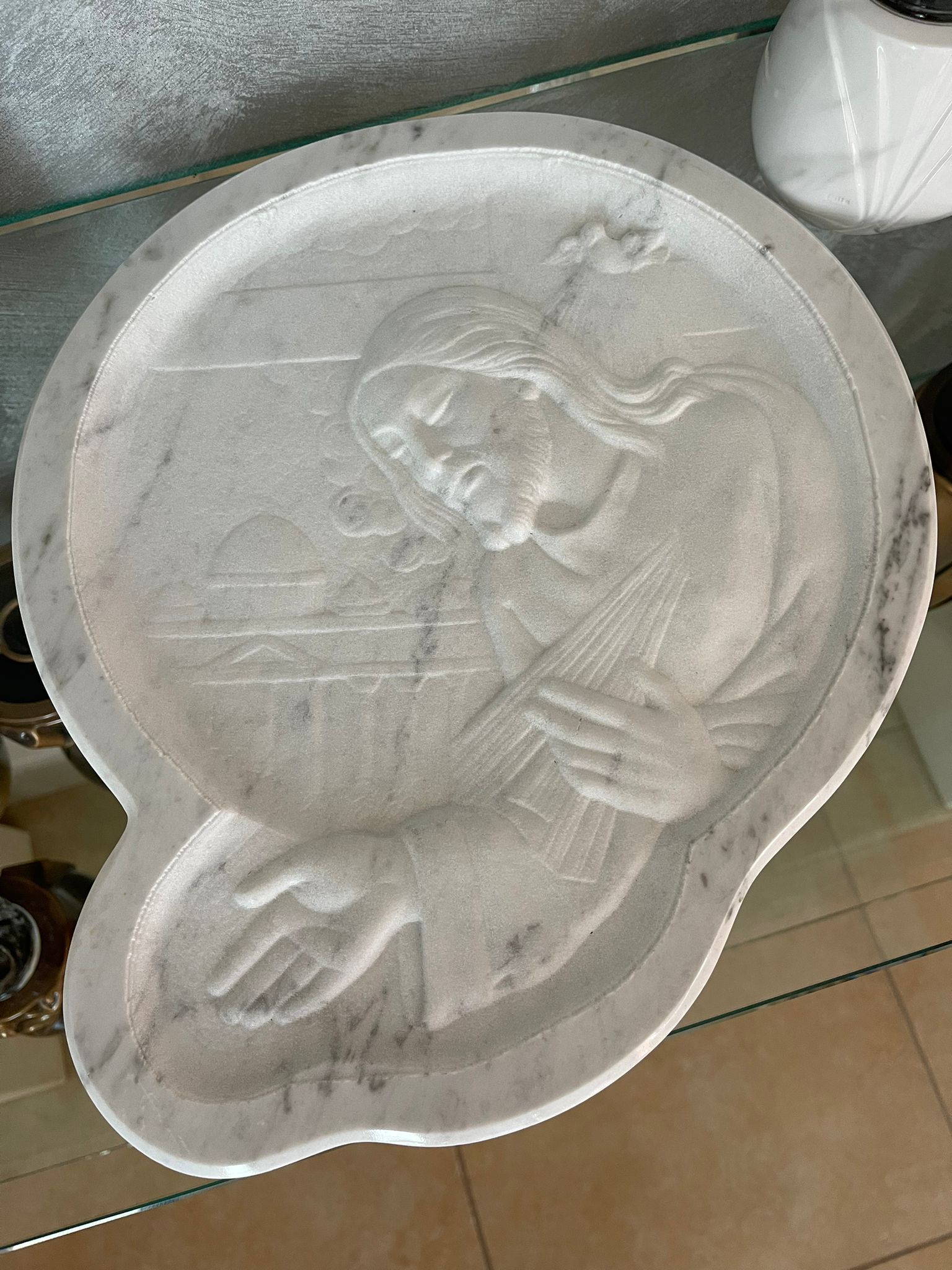 Incisione religiosa su marmo