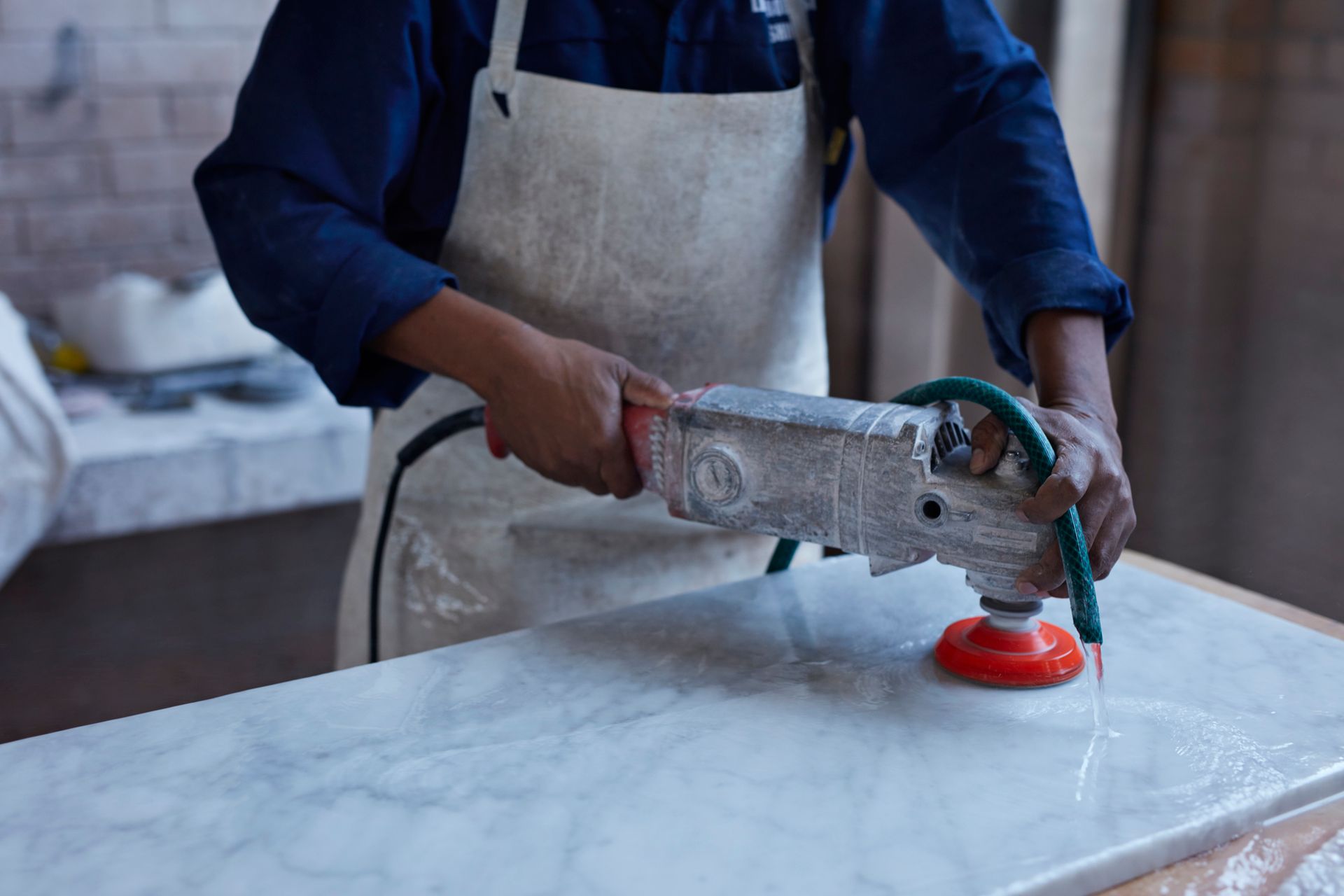 Lucidatura del marmo