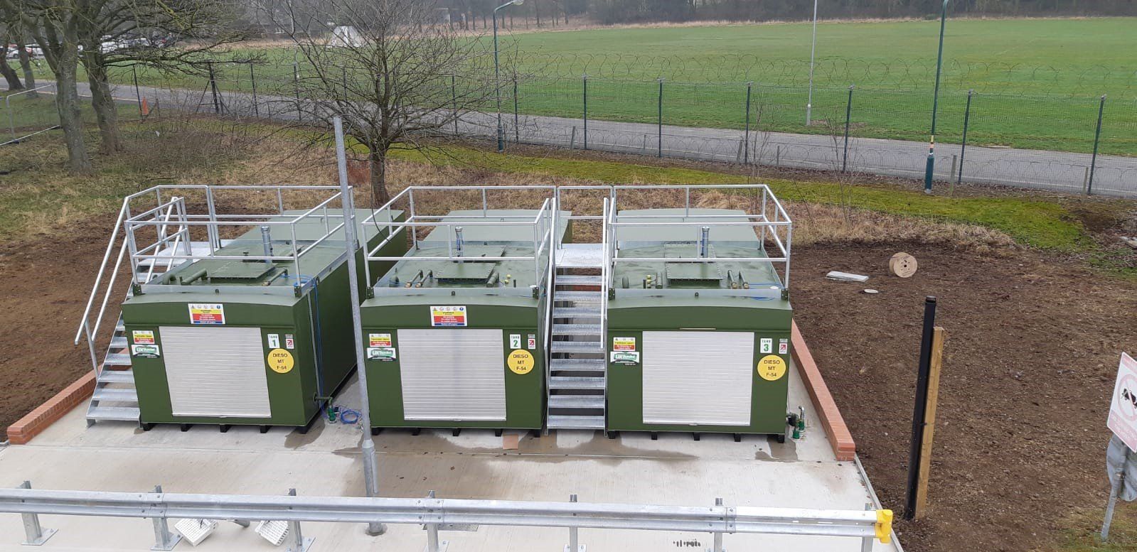 tanks being installed