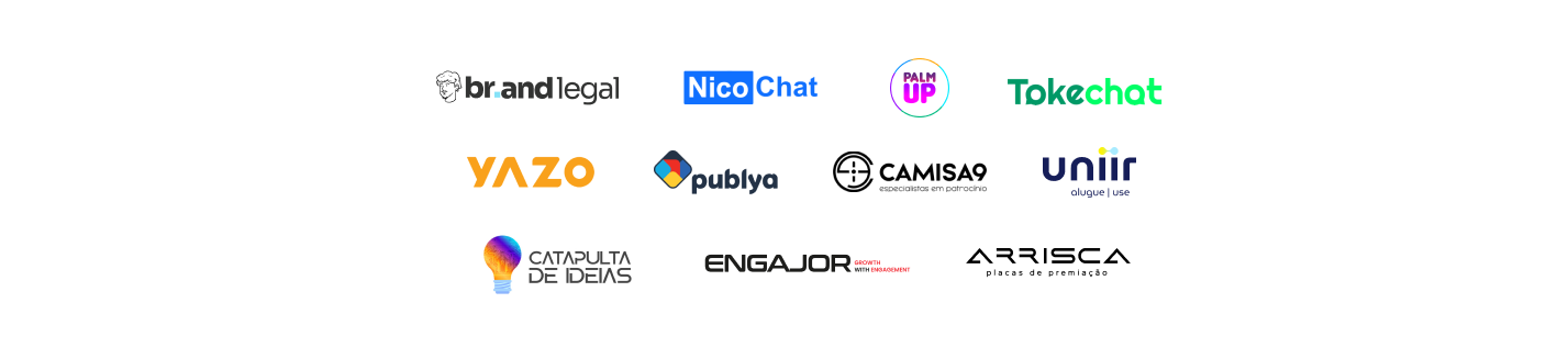 Varias empresas que patrocinam a o Hotmart Fire.
