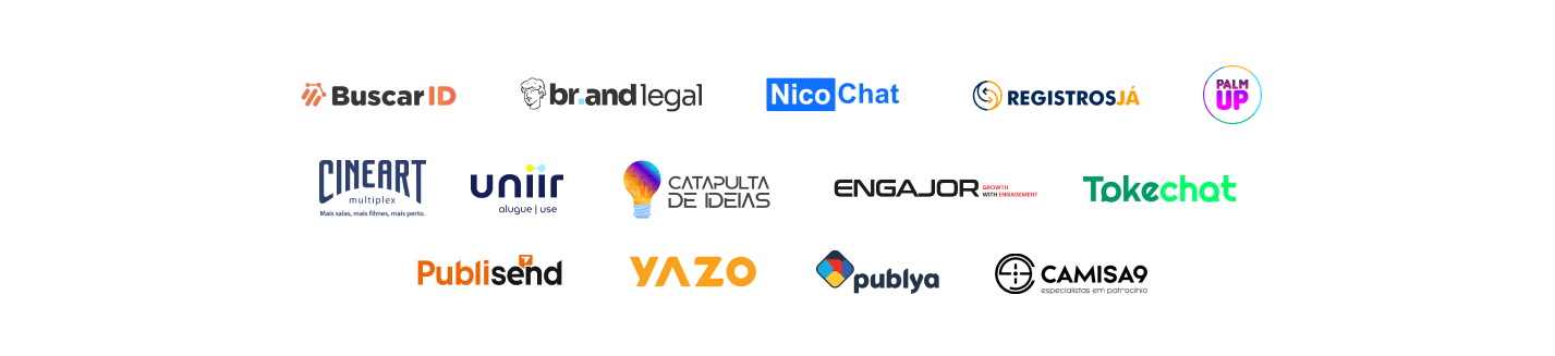 Varias empresas que patrocinam a o Hotmart Fire.