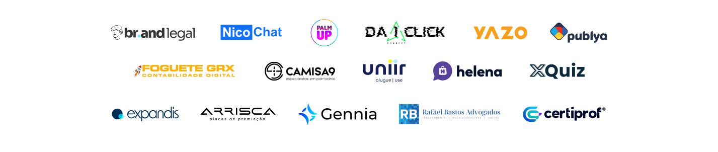 Varias empresas que patrocinam a o Hotmart Fire.