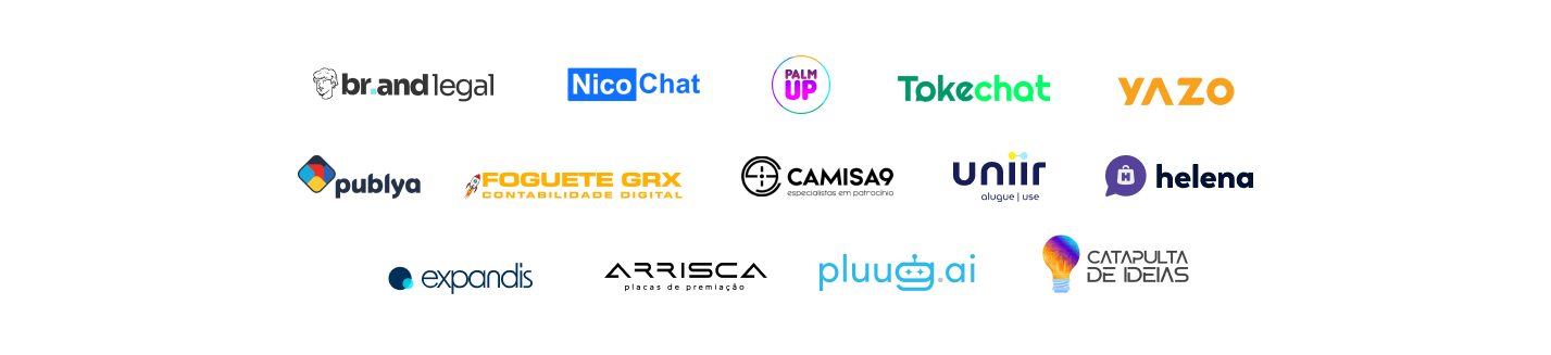 Varias empresas que patrocinam a o Hotmart Fire.