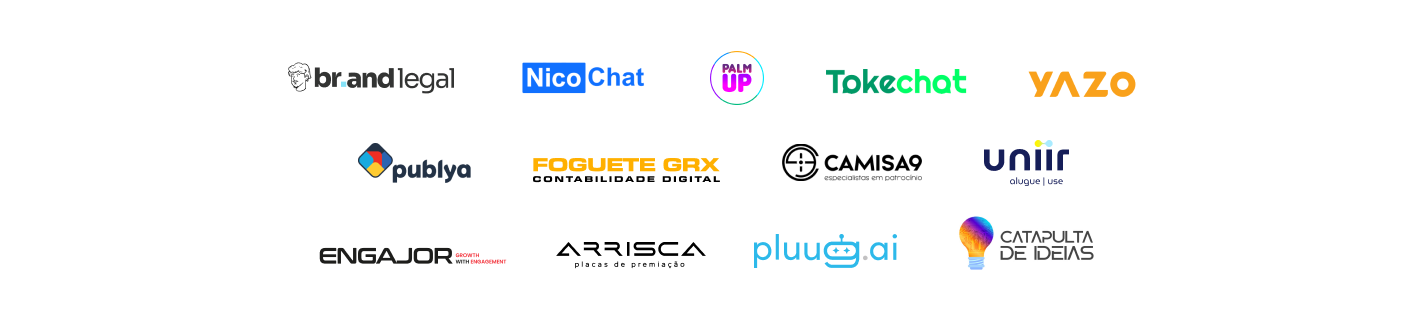 Varias empresas que patrocinam a o Hotmart Fire.