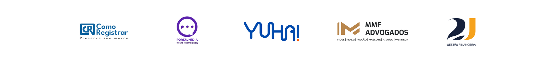 Um monte de logotipos em um fundo branco, incluindo o Google