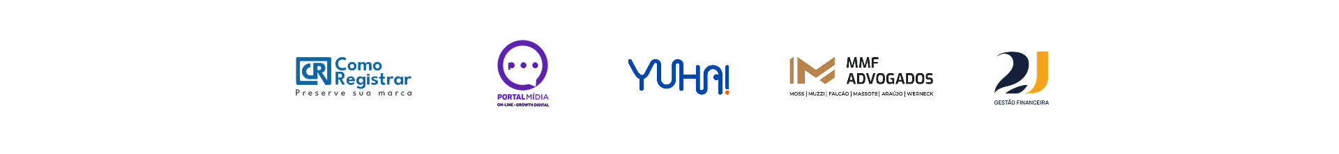 Um monte de logotipos em um fundo branco, incluindo o Google