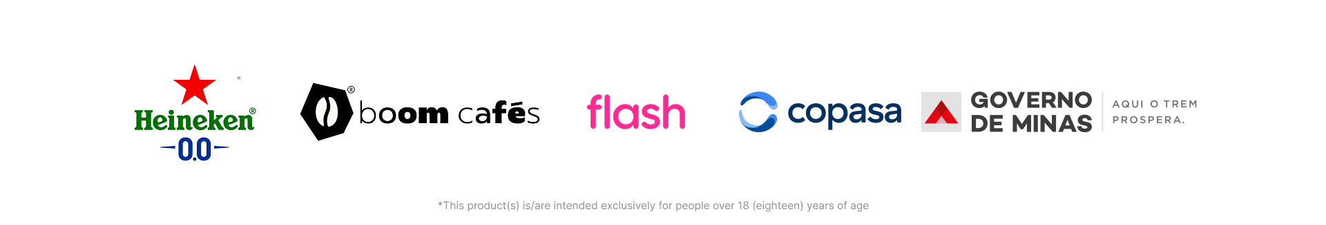 Um monte de logotipos em um fundo branco, incluindo o Google
