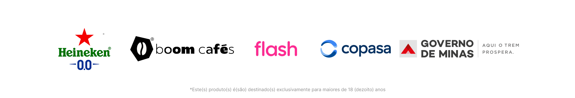 Um monte de logotipos em um fundo branco, incluindo o Google