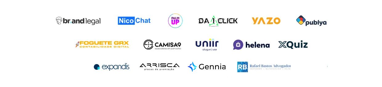 Varias empresas que patrocinam a o Hotmart Fire.
