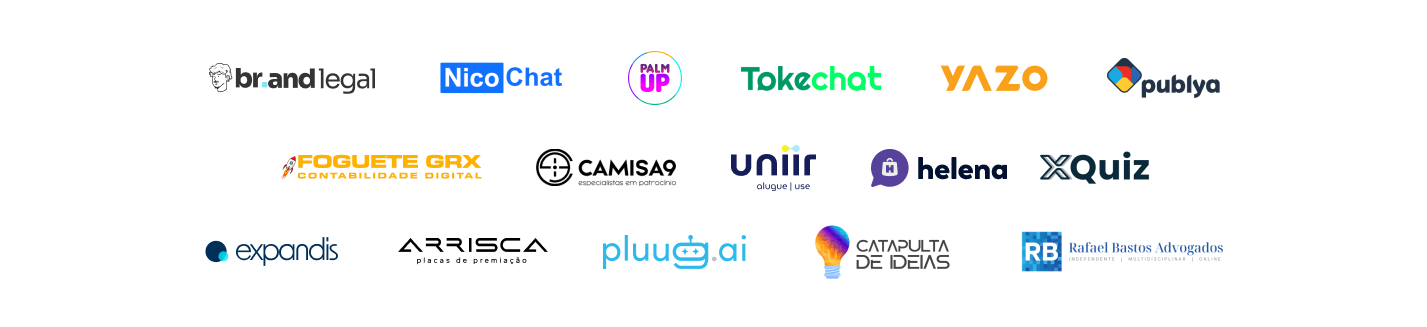 Varias empresas que patrocinam a o Hotmart Fire.