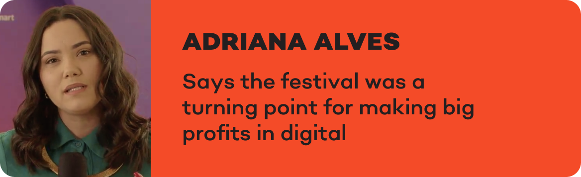 Adriana alves diz que festival foi um divisor de águas para grandes lucros no digital