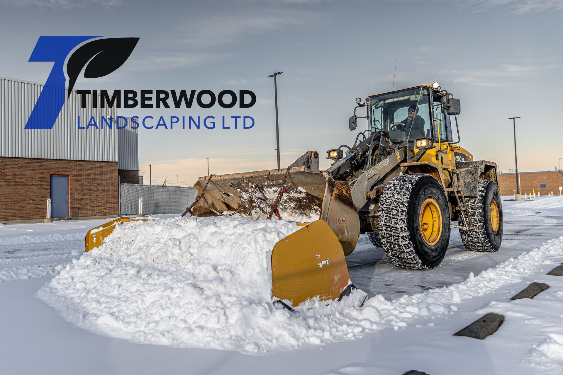 Snowplow removing snow