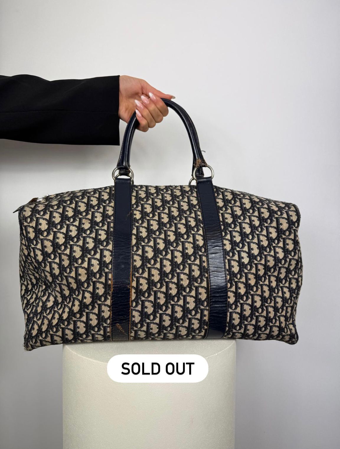 Dior Boston Bag Oblique Canvas Medium Size