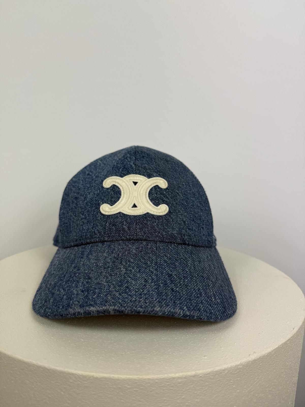 Celine Triomphe Baseballpet in Denimkleur