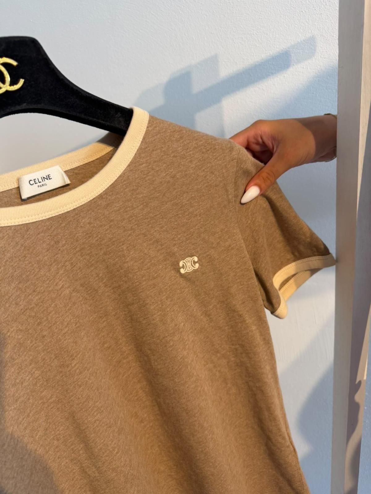 Celine T-shirt Beige